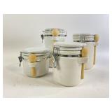 Ceramic storage jars with Wooden spoons (4)