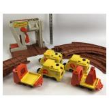 Fisher-Price lift and railroad station, track,