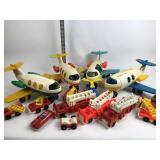 Fisher Price little people planes and trucks