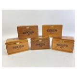 Wooden cigar boxes (5), Arturo Fuente