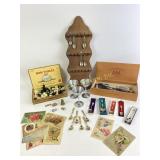 Collector spoon wall hanger display, variety of