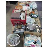 Pots and pans, recipe cards, Planters,