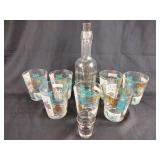 Mid-century modern drinking glasses and a