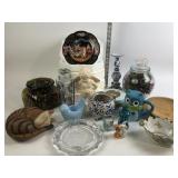 Wooden crate, decorative grapes and other plants,