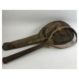 Vintage tennis racket with soft case