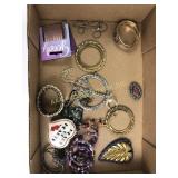 Bracelets and necklace, hair pins, costume