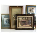 Variety of framed art