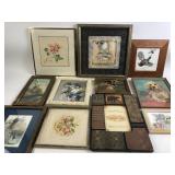 Variety of framed art