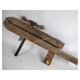 Large antique wooden clamp