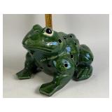 Large ceramic outdoor garden frog
