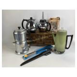 Knives, teapots, kettles, beverage warmer, small
