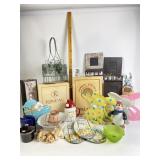 Small frankoma pitcher,, Emerald green bowl,