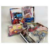 Craft tissue paper, ribbon, googly eyes, stickers