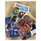 Books including antique radio restoration guide,