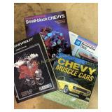 Books including Chevy muscle cars, Chevrolet