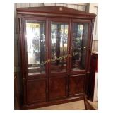 Lighted china hutch, scratches, no glass