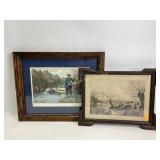 Salmon fishing and wild duck shooting framed