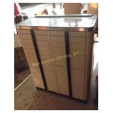 Dental cabinet, wood front , metal drawers, 31 x
