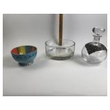 Cristaller made in Italy decanter, heavy glass