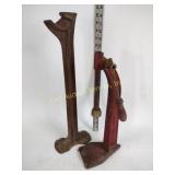 Beer bottle bench capper, unknown metal tool