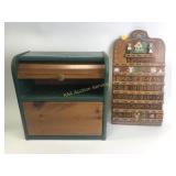 Wood bread box and calendar