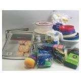 Kitchen and cleaning supplies, variety
