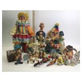clowns, assortment including Ezra brooks