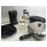 Coffee pots, automatic frying pan, roasting pan