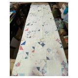 Large hand-stitched quilt, some wear