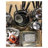 Pots and pans, cookie cutters, baking pans,