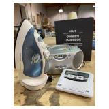 Iron, cd player, pfaff sewing machine manuals