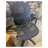 Black rolling office chair