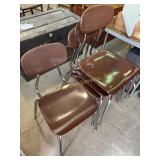 Four school chairs