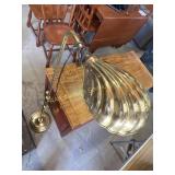 Brass floor lamp, 52in tall