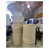 Assorted large lampshades, shades have stains and