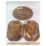 Spongeware, Bennington type serving trays-