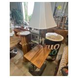 Side table with lamp, height of table is 24in,
