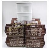 Stacking crate bins set of 4, stacking crates