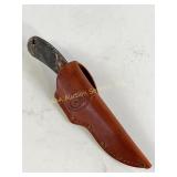 Case USA brand camouflage knife w/ leather