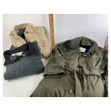 Mens jacket, Columbia fleece, trench coat, size XL