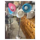 Floor lamp with multicolored shades