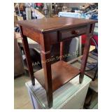 Wooden side table, 24in tall, 18in wide