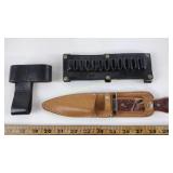 Belt gun and ammo holsters, Imperial knife in