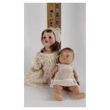 Antique German porcelain head doll with composite