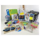 Arctic zone cooler, walkie talkies, straws, water