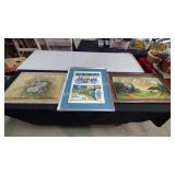 Landscape framed painting signed Bard 56,