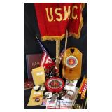 Marine corps items- wall clock battery powered,