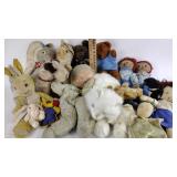 Plush toys incl. vintage - heavy wear.