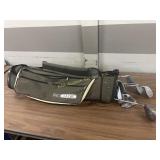 Golf clubs in Pro Classic bag- Northwestern and