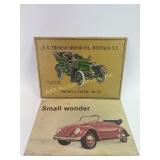 Metal Thomas Flyer No. 22 sign, Metal Volkswagon